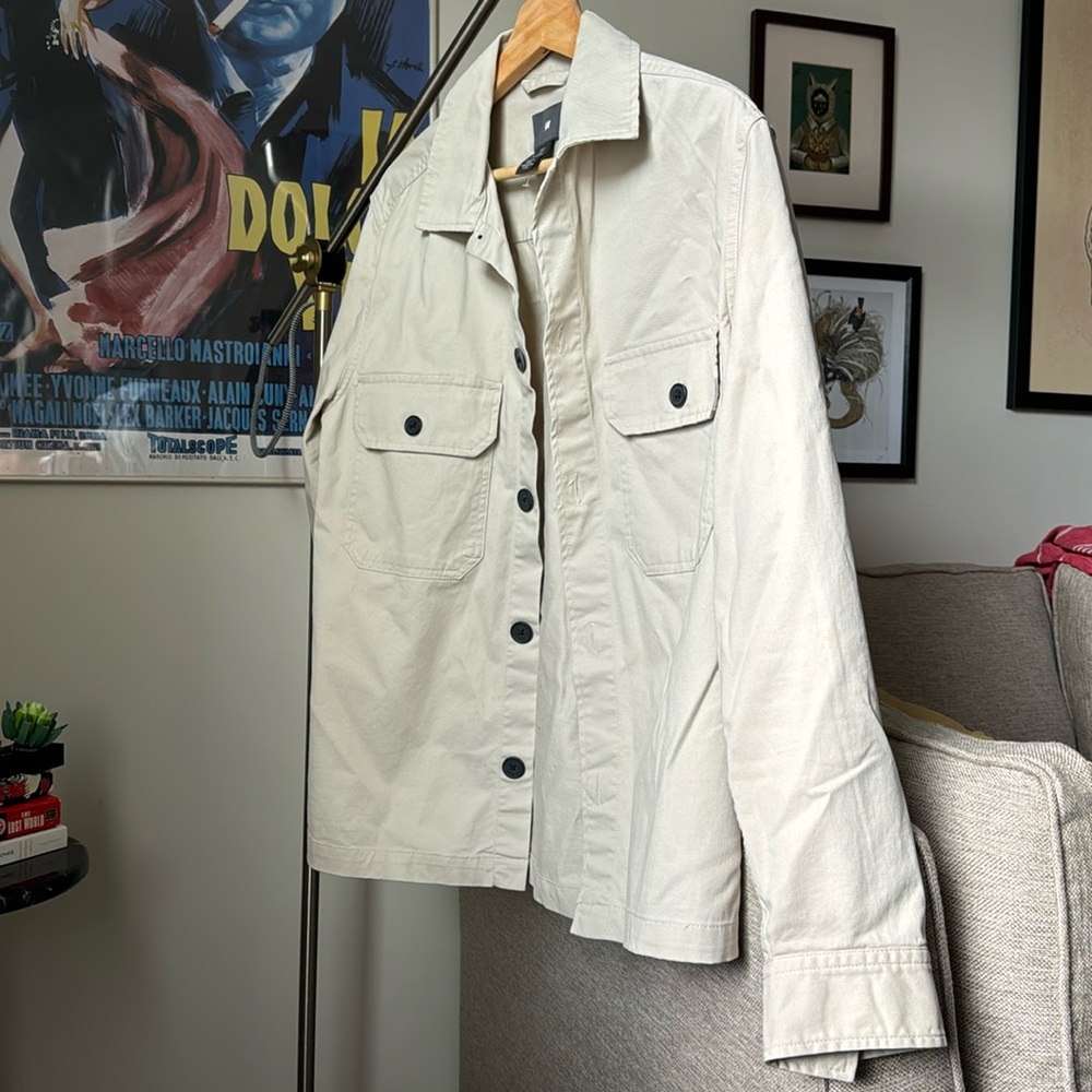 H&M cream overshirt size small